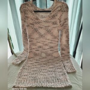 Shein V Neck Cozy Knit Sweater Dress or Long Chunky Sweater